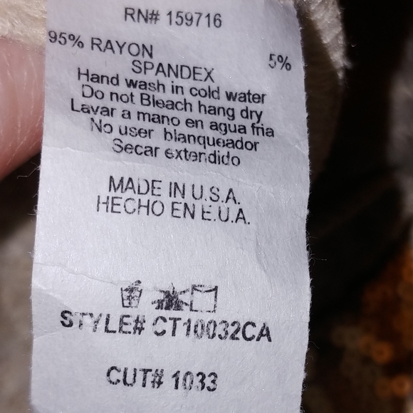 Like Brand New! Waffle Knit & Sequin Top w/ draped/open back - Picture 5 of 13